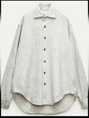 NWT Zara Splattered Jean Jacket